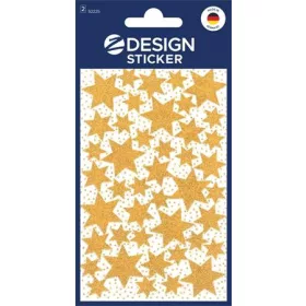   Matrica, 2 ív, 76x120 mm, AVERY ZWECKFORM, Z-Design No.52225, arany csillagok (AY52225)