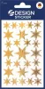 Matrica,  1 ív, 76x120 mm, AVERY ZWECKFORM, Z-Design No.52252, arany csillagok (AY52252)