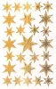 Matrica,  1 ív, 76x120 mm, AVERY ZWECKFORM, Z-Design No.52252, arany csillagok (AY52252)