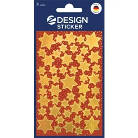   Matrica, 2 ív, 76x120 mm, AVERY ZWECKFORM, Z-Design No.52806, arany csillagok (AY52806)
