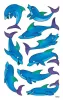 Matrica, papír, 2 ív, 76x120 mm, AVERY ZWECKFORM, Z-Design No.53444, csillogó delfinek (AY53444)