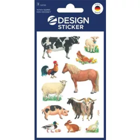   Matrica, papír, 3 ív, 76x120 mm, AVERY ZWECKFORM, Z-Design No.53720, háziállatok (AY53720)