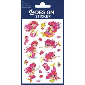   Matrica, fólia,  1 ív, 76x120 mm, AVERY ZWECKFORM, Z-Design No.56061,  hableány (AY56061)