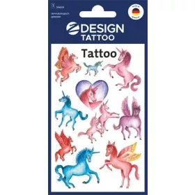   Matrica, tetoválás, 1 ív, 76x120 mm, AVERY ZWECKFORM, Z-Design No.5669, unikornisok (AY56669)