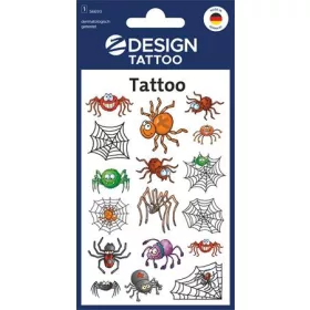   Matrica, tetoválás, 1 ív, 76x120 mm, AVERY ZWECKFORM, Z-Design No.56693, pókok (AY56693)