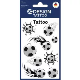   Matrica, tetoválás, 1 ív, 76x120 mm, AVERY ZWECKFORM, Z-Design No.56740, focilabda (AY56740)