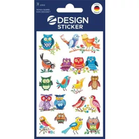   Matrica, papír, 3 ív, 76x120 mm, AVERY ZWECKFORM, Z-Design No.57512, bagoly (AY57512)