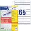 Etikett, univerzális, 38x21,2 mm, AVERY ZWECKFORM, Sparpack, 4225 etikett/csomag (AY612165)