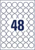 Etikett, univerzális, 30 mm, kör, AVERY ZWECKFORM, 480 etikett/csomag (AY622310)