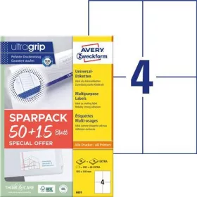   Etikett, univerzális, 105x148 mm, AVERY ZWECKFORM, Sparpack, 260 etikett/csomag (AY6601)