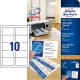 Névjegykártya, 85x54 mm, 185 g, mikroperforált, AVERY ZWECKFORM, 100 db/csomag (AYC3201010)