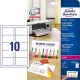 Névjegykártya, 85x54 mm, 270 g, mikroperforált,  AVERY ZWECKFORM, 250 db/csomag (AYC3202625)
