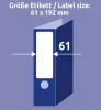 Iratrendező etikett, univerzális, 61x192 mm, AVERY ZWECKFORM, 400 etikett/csomag (AYL4761100)