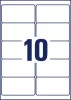 Etikett, 96x50,8 mm, poliészter, AVERY ZWECKFORM, átlátszó, 250 etikett/csomag (AYL778325)