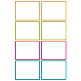   Címke, műanyag, iskolai, 46x33 mm, kézzel írható, AVERY ZWECKFORM, színes, 16 címke/csomag (AYNAME16C)