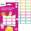 Címke, műanyag, iskolai, 31x15 mm, kézzel írható, AVERY ZWECKFORM, színes, 48 címke/csomag (AYNAME48C)