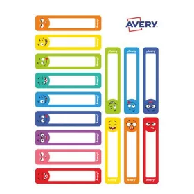   Etikett, tollcímke, 50x10 mm, kézzel írható, AVERY ZWECKFORM, vicces-színes, 30 etikett/csomag (AYRESMI30S)
