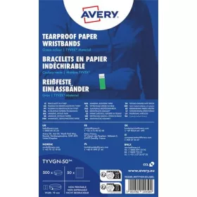  Karszalag, szakadásbiztos, 265x19 mm,  AVERY ZWECKFORM Tyvek, zöld (AYTYVGN50)