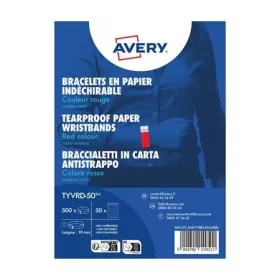   Karszalag, szakadásbiztos, 265x19 mm, AVERY ZWECKFORM Tyvek, piros (AYTYVRD50)