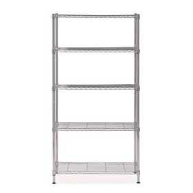 Polcrendszer, fém, 5 polc, 200x90x35 cm, ALBA (BAMOBI5M)