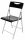 Összecsukható szék, fém és műanyag, ALBA Smile, fekete (BAS11)