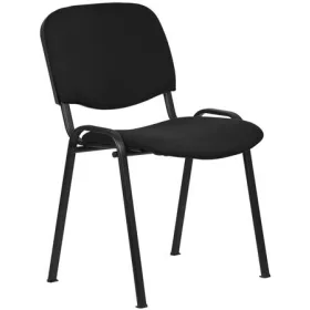   Tárgyalószék, szövetborítás, fekete fémváz, Felicia, fekete (BBSZV07C11)