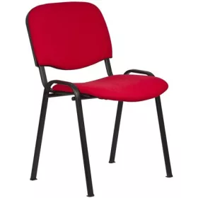   Tárgyalószék, szövetborítás, fekete fémváz, Felicia, piros (BBSZV09C02)