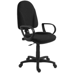   Irodai forgószék, szövetborítás, fekete lábkereszt, karfával, 1080, fekete (BBSZV10U)