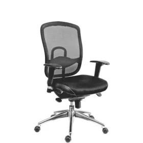   Főnöki szék, szövetborítás,fejtámla nélkül, hálós háttámla, Oklahoma, fekete (BBSZV120FN)