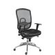 Főnöki szék, szövetborítás,fejtámla nélkül, hálós háttámla, Oklahoma, fekete (BBSZV120FN)