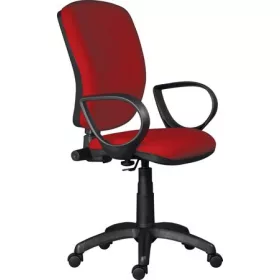   Irodai forgószék, szövetborítás, fekete lábkereszt, Nuvola, piros (BBSZV137)