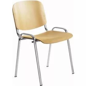   Tárgyalószék, fa ülőlappal, krómozott lábbal, 1120 LC (BBSZV170)