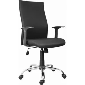   Irodai forgószék, szövetborítás, krómozott lábkereszt, Texas, fekete (BBSZV218)