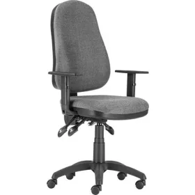   Irodai forgószék, szövetborítás, fekete lábkereszt, karfával, Xenia ASYN , világosszürke (BBSZV281)