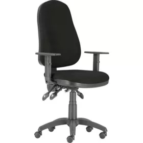   Irodai forgószék, szövetborítás, fekete lábkereszt, karfával, Xenia ASYN , fekete (BBSZV282)