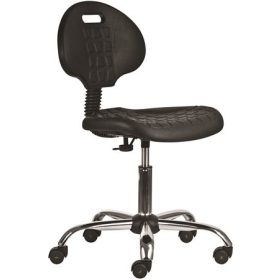   Munkaszék, antisztatikus,háttámlás, műanyag ülőfelület, 1291, fekete (BBSZV284)