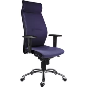   Főnöki szék,magas háttámlával,szövetborítás, alumínium lábkereszt, 1824 Lei, kék (BBSZV290)