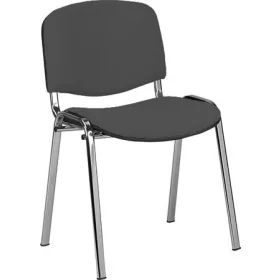   Tárgyalószék, szövetborítás, krómozott fémváz, Taurus, fekete-szürke (BBSZV291)