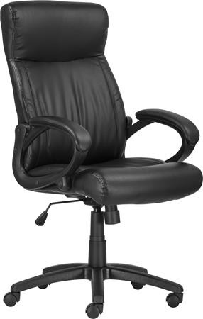 Főnöki szék, műbőrborítás, fekete lábkereszt, Baltimore, fekete (BBSZV304)