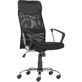   Irodai forgószék, hálós háttámla, króm lábszerkezet, Tennessee, fekete (BBSZV332)