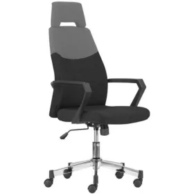   Irodai forgószék, króm lábkereszt,fejtámasz, Sterling, fekete-szürke (BBSZV379)
