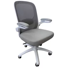   Irodai forgószék, szürke hálós háttámla, szövet ülőlap, fehér műanyag váz és lábkereszt,Kea (BBSZV445)