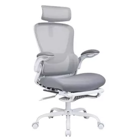   Főnöki szék, fejtámlával szövetborítás, hálós háttámla, Bilberry, fehér (BBSZV455)
