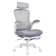 Főnöki szék, fejtámlával szövetborítás, hálós háttámla, Bilberry, fehér (BBSZV455)
