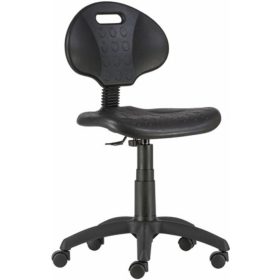   Munkaszék, gázliftes, háttámlás, műanyag ülőfelület és támla, 1290, fekete (BBSZV78)