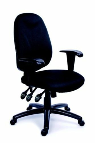 Irodai szék, állítható karfával, exkluzív fekete szövetborítás, fekete lábkereszt, MAYAH Energetic (BBSZVV11)