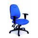 Irodai szék, állítható karfával, exkluzív kék szövetborítás, fekete lábkereszt, MAYAH Energetic (BBSZVV12)
