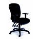 Irodai szék, állítható karfával, fekete gyöngyszövet-borítás, fekete lábkereszt, MAYAH Comfort (BBSZVV13)