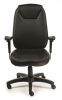 Főnöki szék, szinkronmechanikával, fekete bonded bőrborítás, fekete lábkereszt, MAYAH Grand Chief (BBSZVV25)