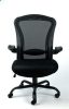 Irodai szék,állítható karfával, fekete szövetborítás, feszített hálós háttámla,fekete lábkereszt, MAYAH Grande (BBSZVV29)